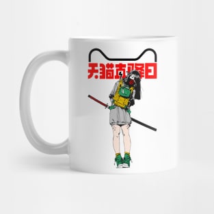 Cute Vaporwave Samurai Japanese Girl Mug